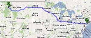 NYC to Missoula by road