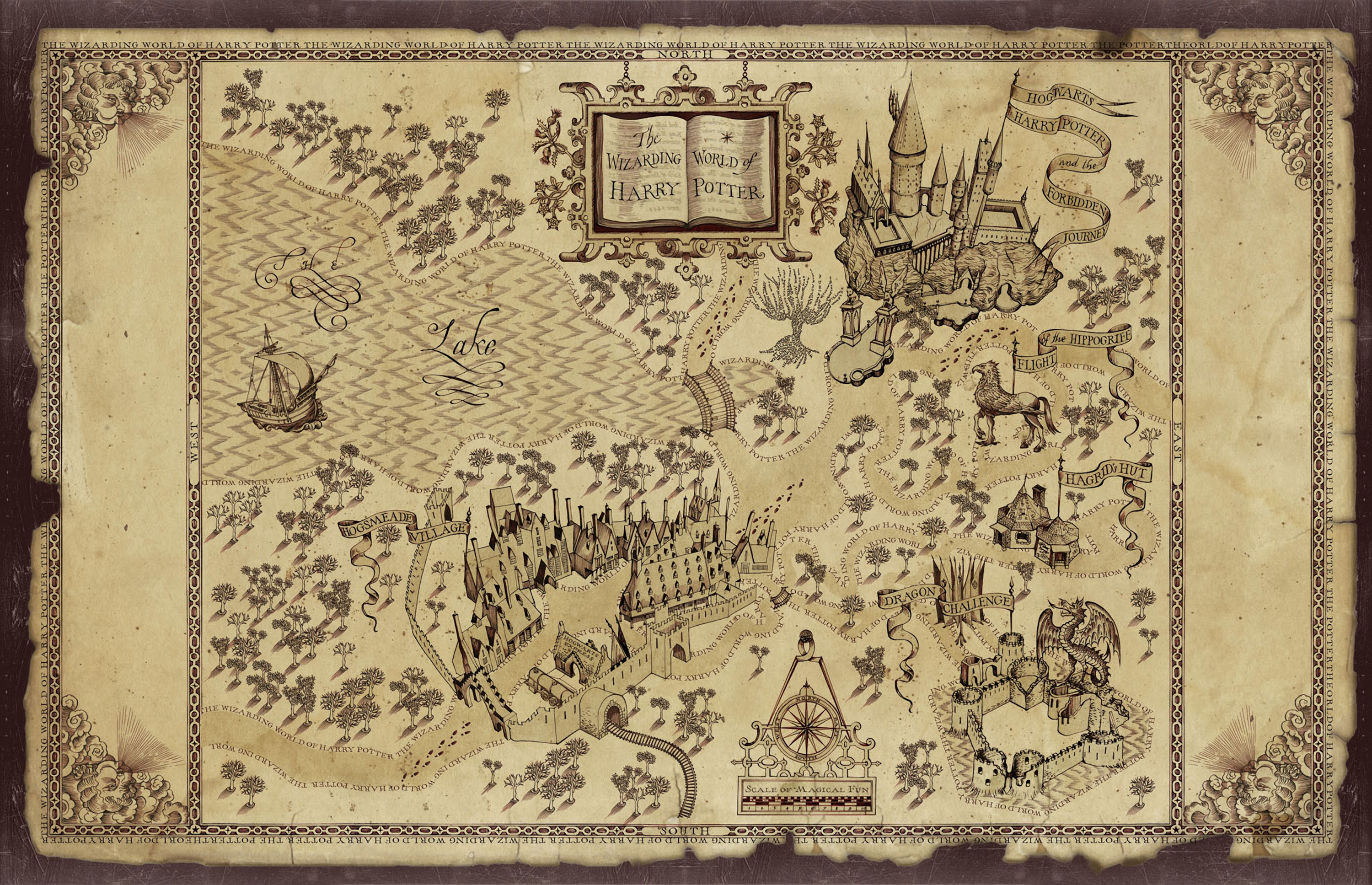 MAP of Harry Potter Land MAP of Harry Potter Land