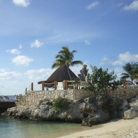 The beach view of Cozumel