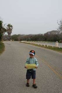 kid with map