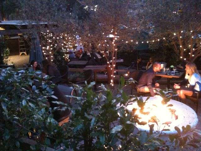Outdoor seating area at Sip Malibu