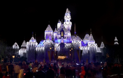 Sleeping Beauty Castle Snow Overlay