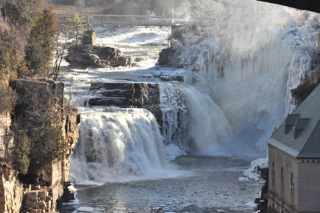 ausablechasmfalls Ausable Chasm in the Winter