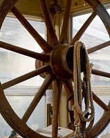 A wheel from one of the wagons our descendants traveled in to their homestead in Wyoming in the 1800's.
